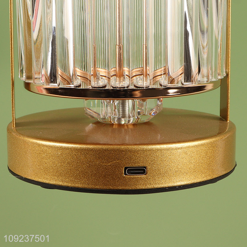 New Product Gold Acrylic Led Table Lamp for Living Room Decor