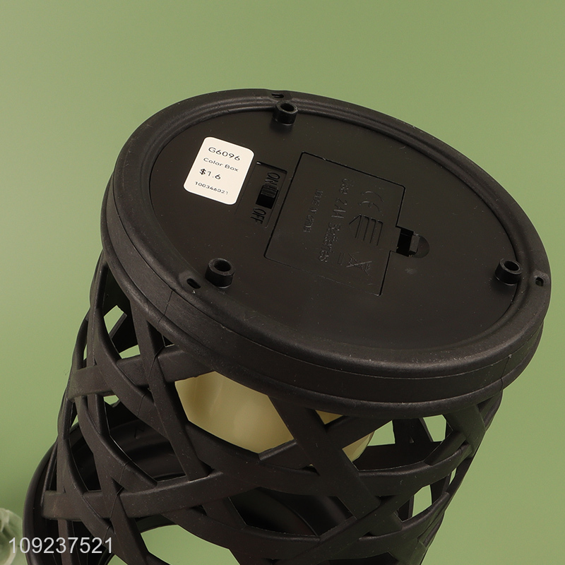 Factory Price Portable Plastic Led Candle Lantern for Garden Decor