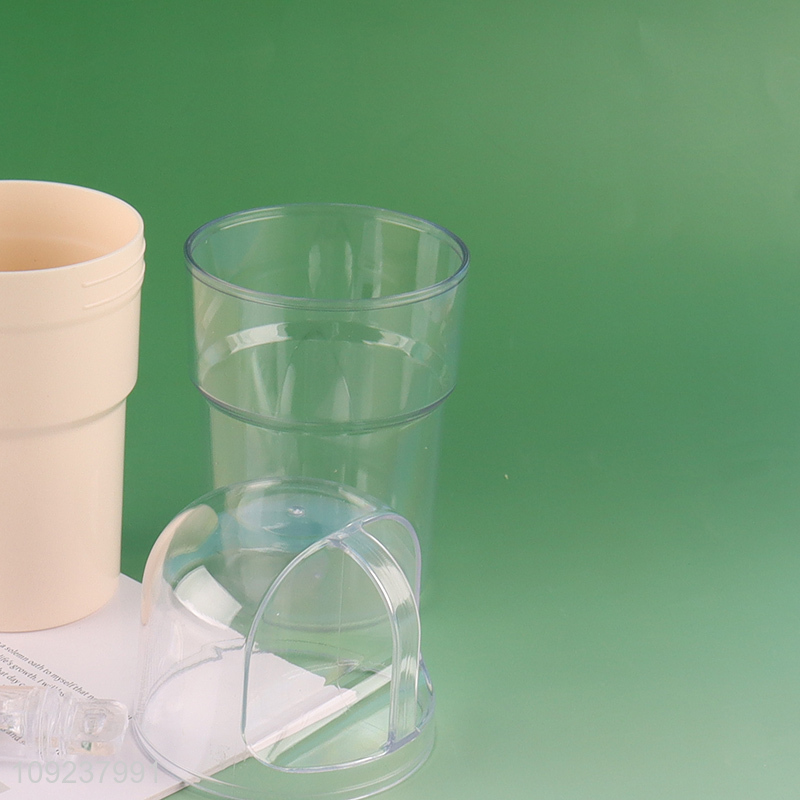 New arrival portable travel plastic mouthwash cup toothbrush cup for sale