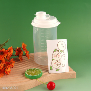 Hot selling large capacity clear plastic soy milk cup wholesale