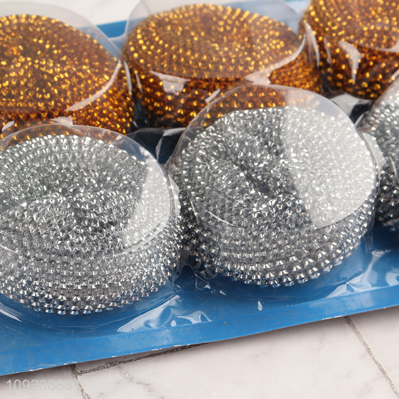 China products 6pcs home kitchen stainless steel scourer cleaning ball