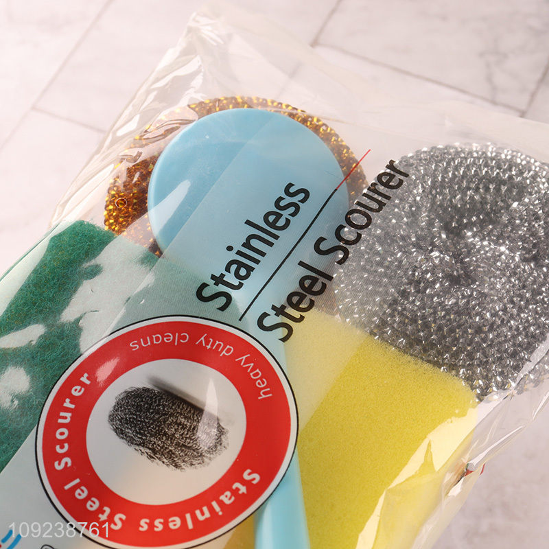 China wholesale home kitchen stainless steel cleaning kit cleaning supplies