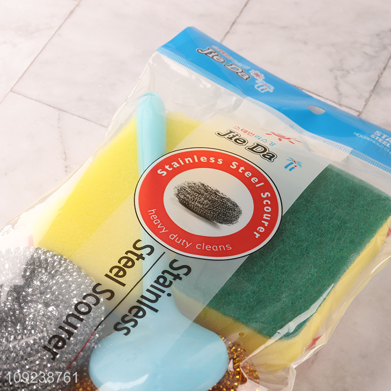 China wholesale home kitchen stainless steel cleaning kit cleaning supplies