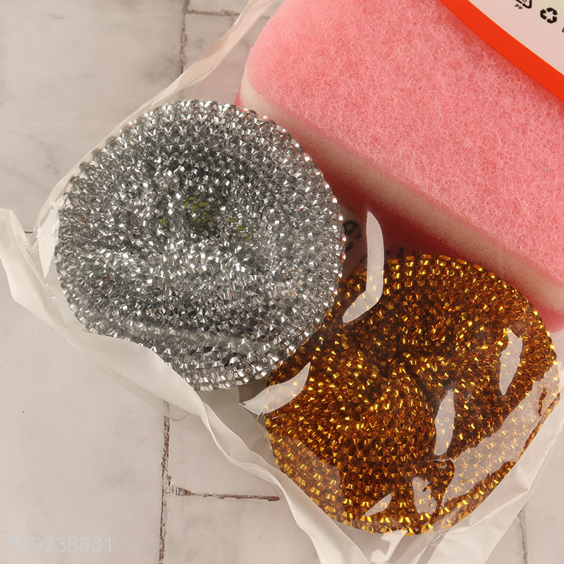 Yiwu market stainless steel kitchen cleaning kit dish washing cleaning supplies