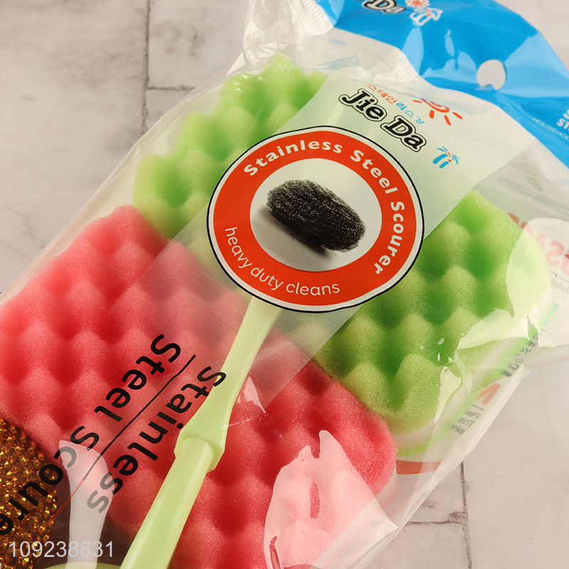 Yiwu market stainless steel kitchen cleaning kit dish washing cleaning supplies