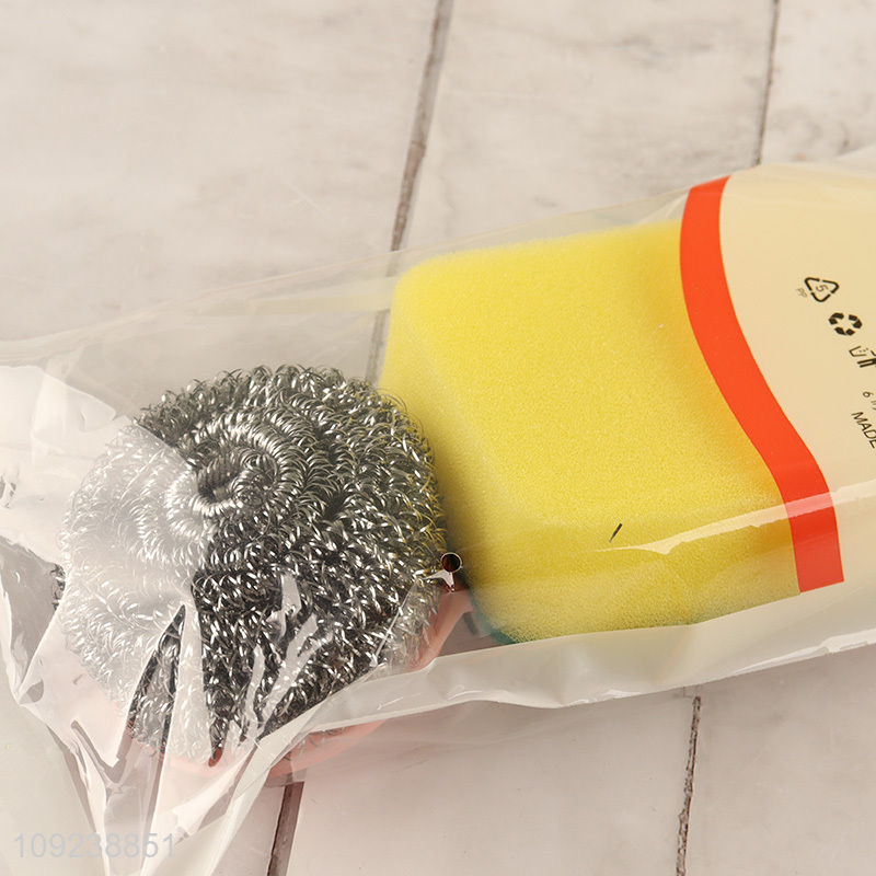 Factory supply household kitchen cleaning tool stainless steel cleaning kit