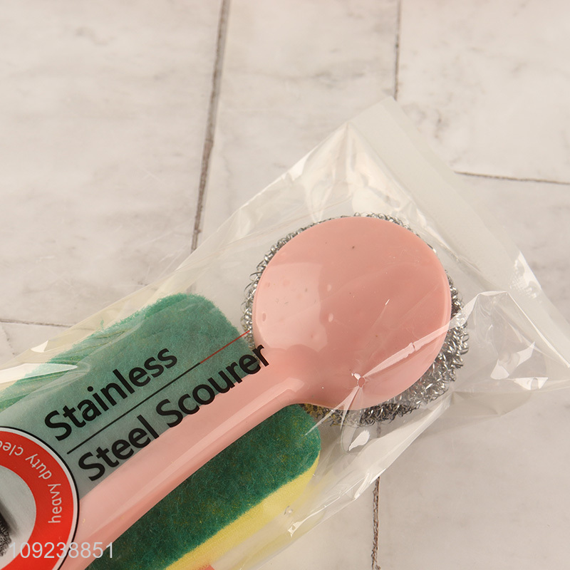 Factory supply household kitchen cleaning tool stainless steel cleaning kit
