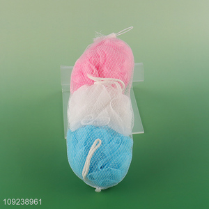 China factory 3pcs reusable bath supplies bath ball bath flower set