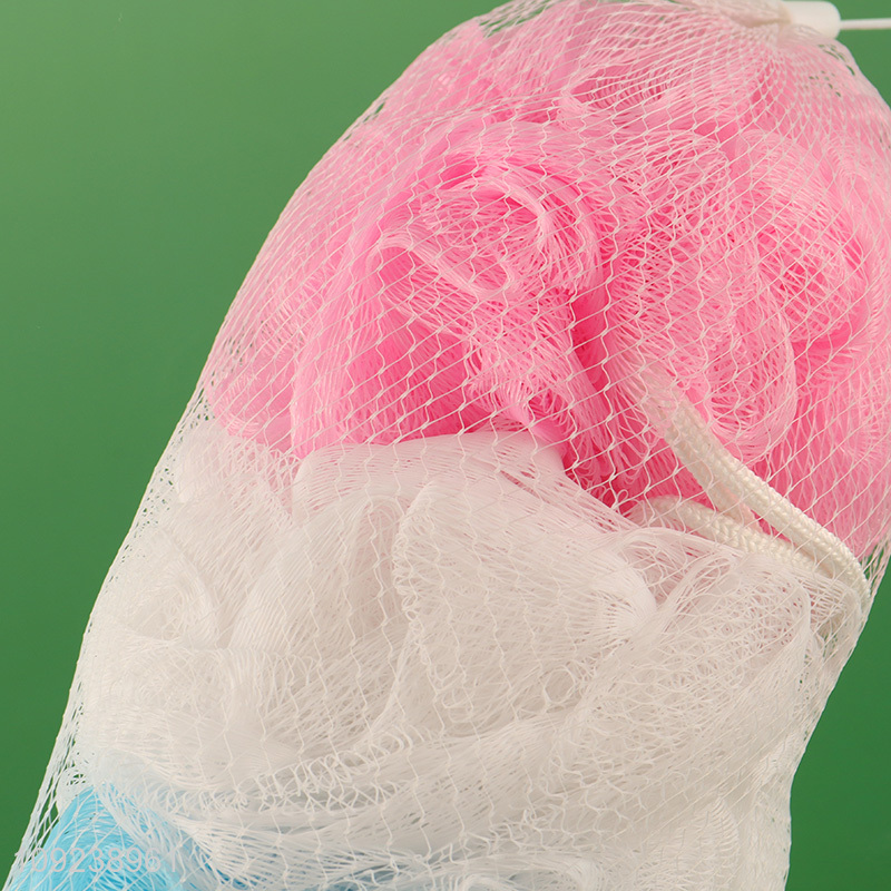 China factory 3pcs reusable bath supplies bath ball bath flower set