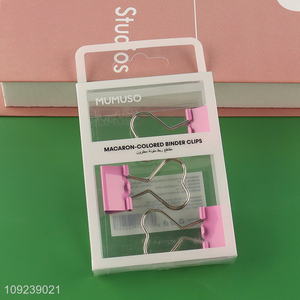 Factory price 3pcs metal paper clips binder clips set for sale