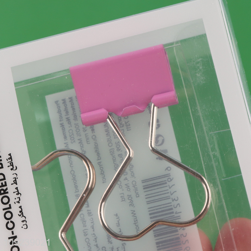 Factory price 3pcs metal paper clips binder clips set for sale