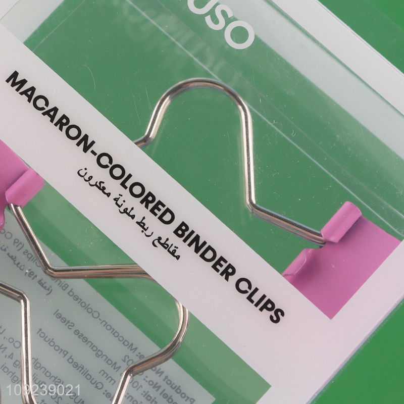 Factory price 3pcs metal paper clips binder clips set for sale