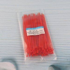 Factory price 100pcs red nylon cable tie self-locking cable