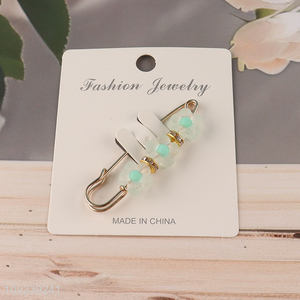 China supplier fashion jewelry brooch waistband buckle pin pearl pin