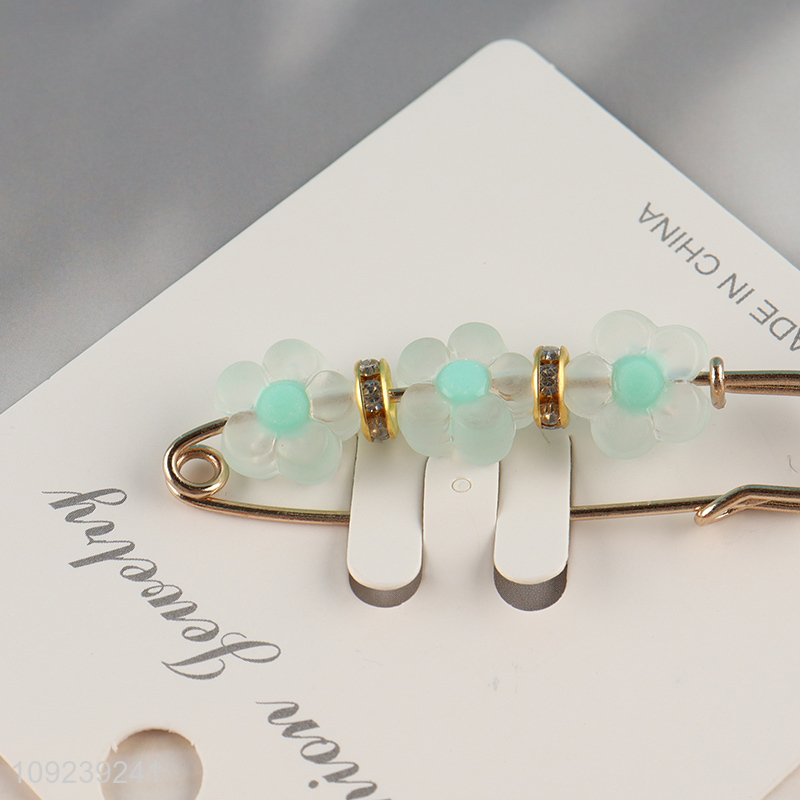 China supplier fashion jewelry brooch waistband buckle pin pearl pin