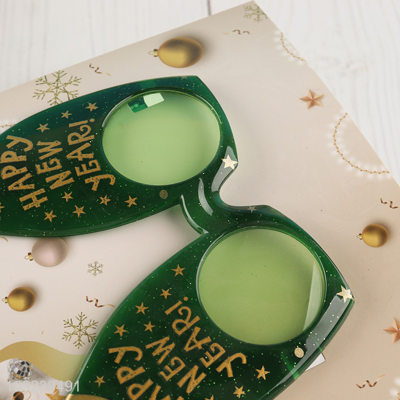 Yiwu market beer bottle shape happy new year party glasses for party supplies