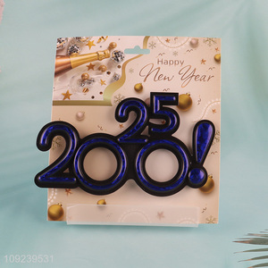 Hot selling pvc happy new year party glasses party supplies for adult