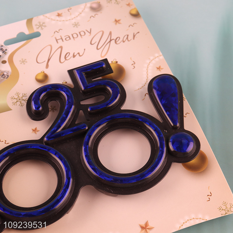 Hot selling pvc happy new year party glasses party supplies for adult