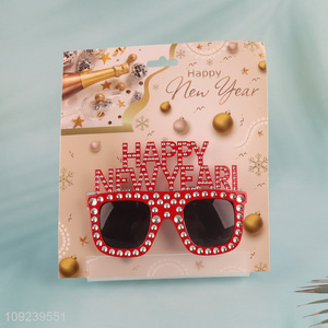 China products red happy new year party glasses adult party supplies