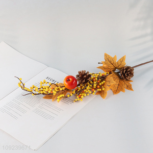 Hot items Halloween decoration pinecones berries decorative branch