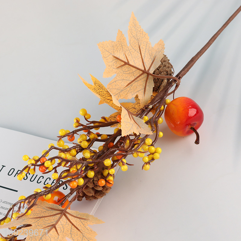 Hot items Halloween decoration pinecones berries decorative branch