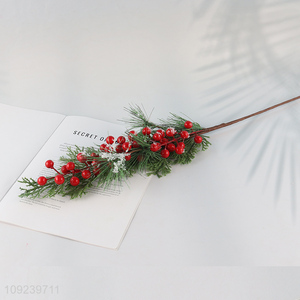 New products Christmas decoration red berries decorative branch for sale