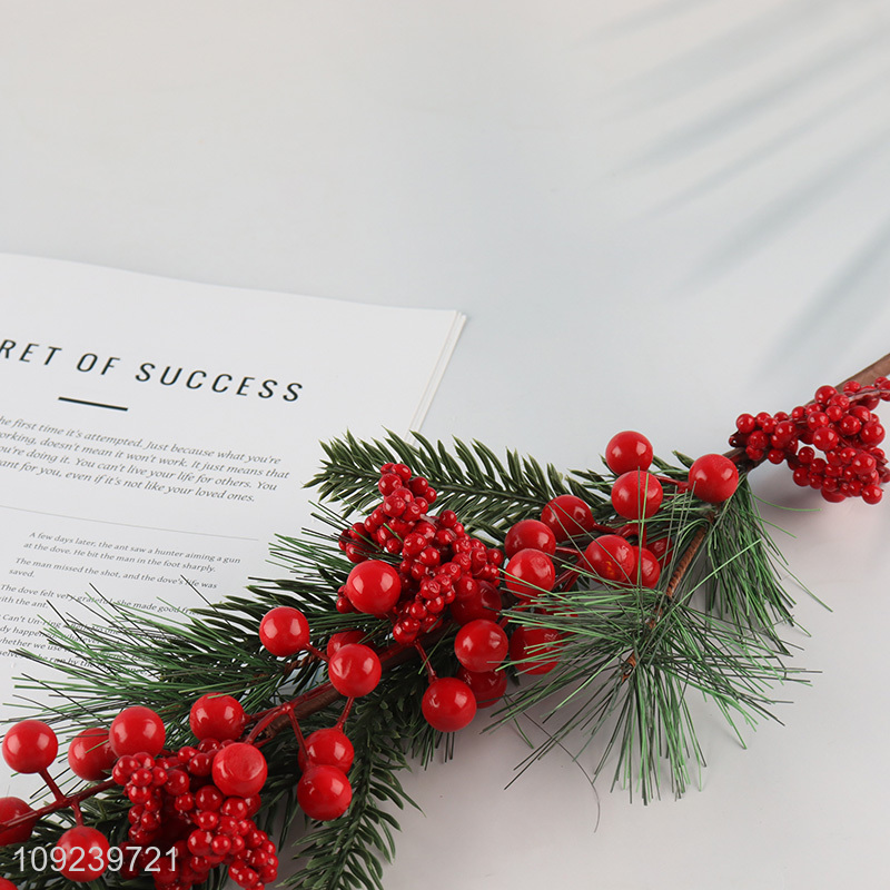 Popular products red berries decorative branch Christmas branch for decoration