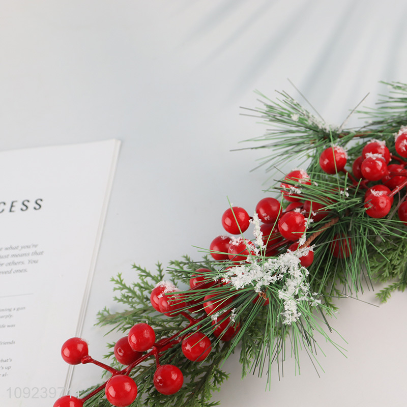 New products Christmas decoration red berries decorative branch for sale