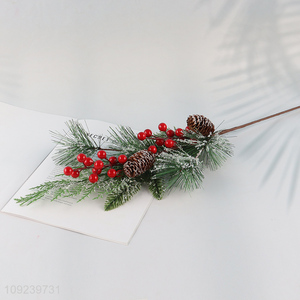 Top products pinecones berries decorative branch for Christmas decoration