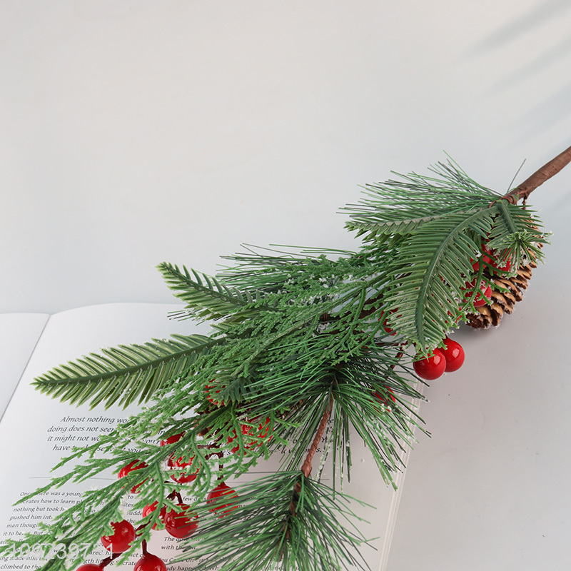 Top products pinecones berries decorative branch for Christmas decoration