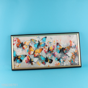 Best selling rectangle butterfly pattern decorative paintings for home decor