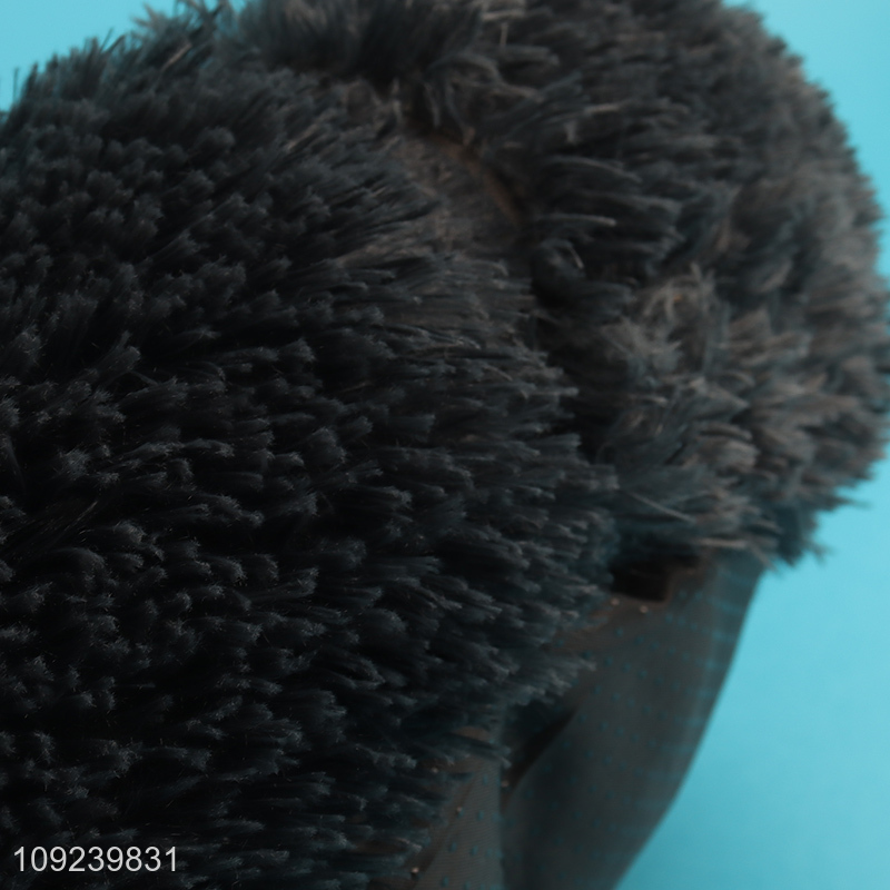 Most popular black plush winter warm pets dog cat bed nest