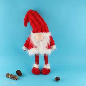 China supplier christmas gnomes plush toys long legs facelesss doll