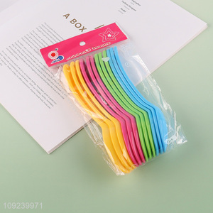 Top quality 12pcs multicolor plastic tableware spoon set for sale