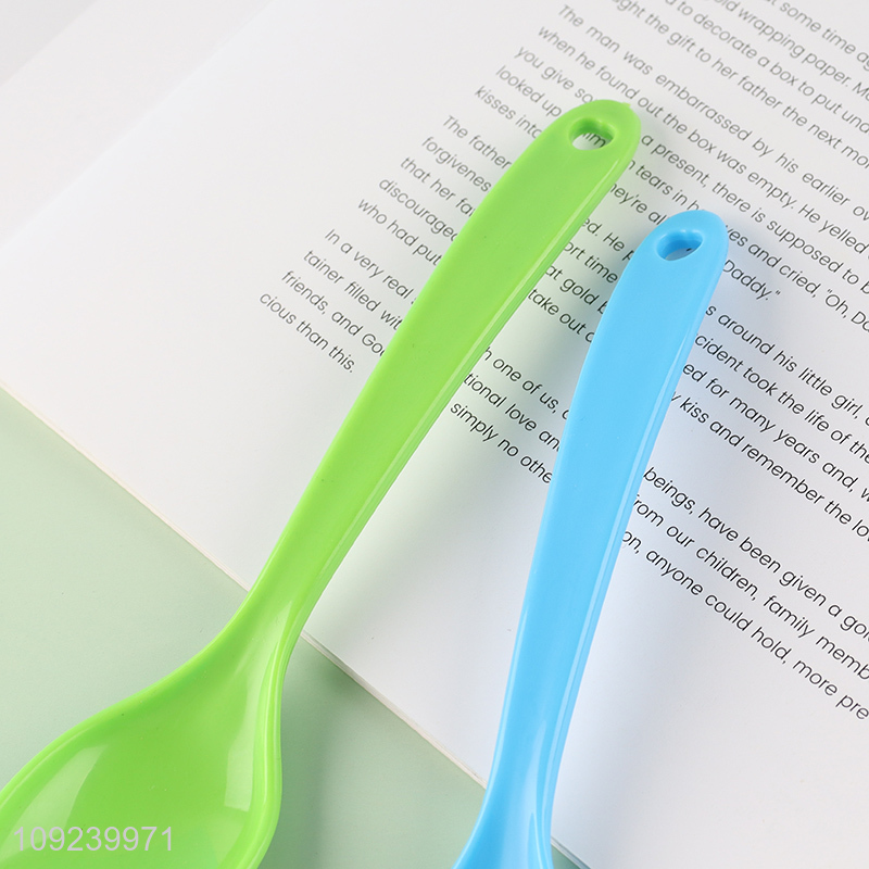 Top quality 12pcs multicolor plastic tableware spoon set for sale