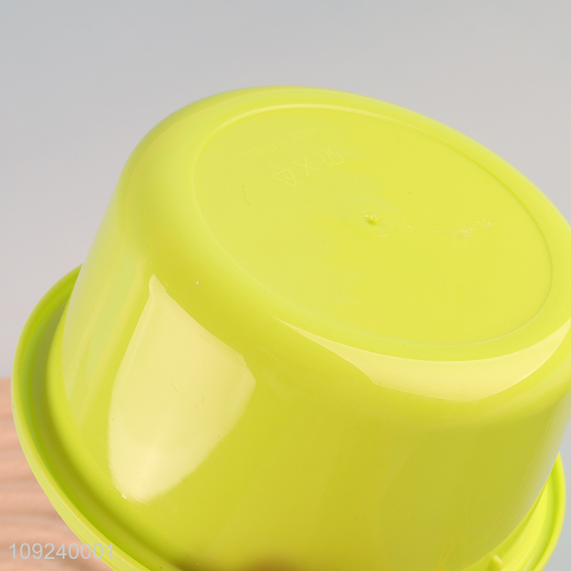 Good selling cartoon astronauts series plastic round lunch box wholesale