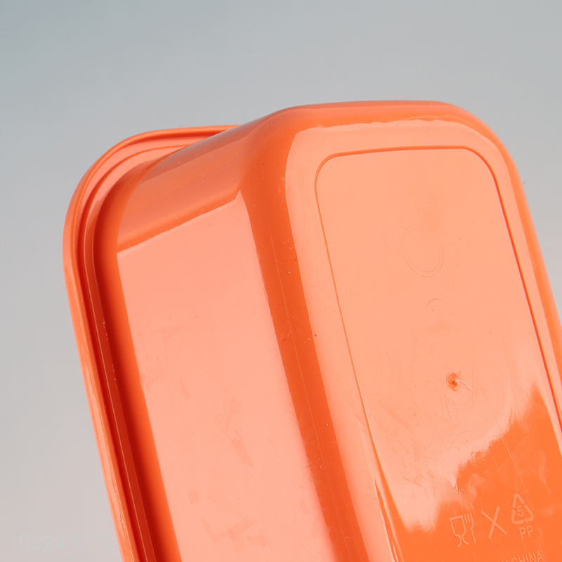 Low price dinosaur printed plastic rectangle lunch box for school kids