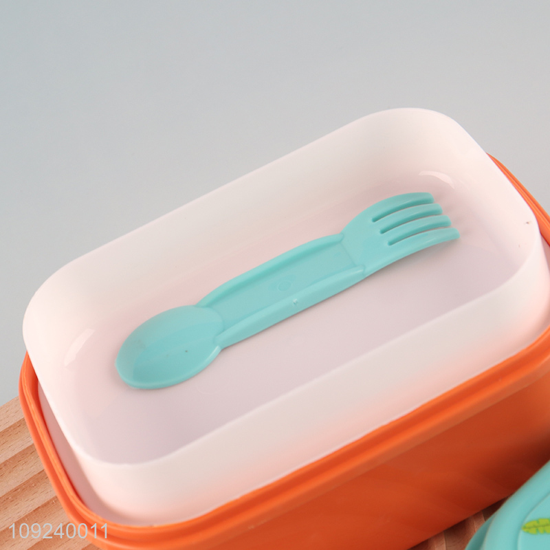 Low price dinosaur printed plastic rectangle lunch box for school kids