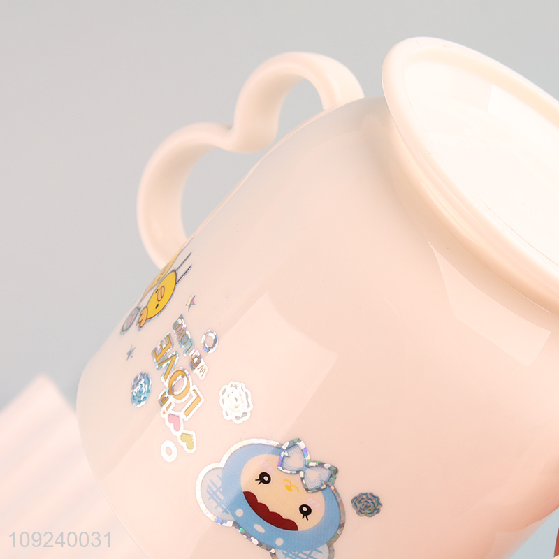 Hot products children plastic water cup milk cup with handle&lid