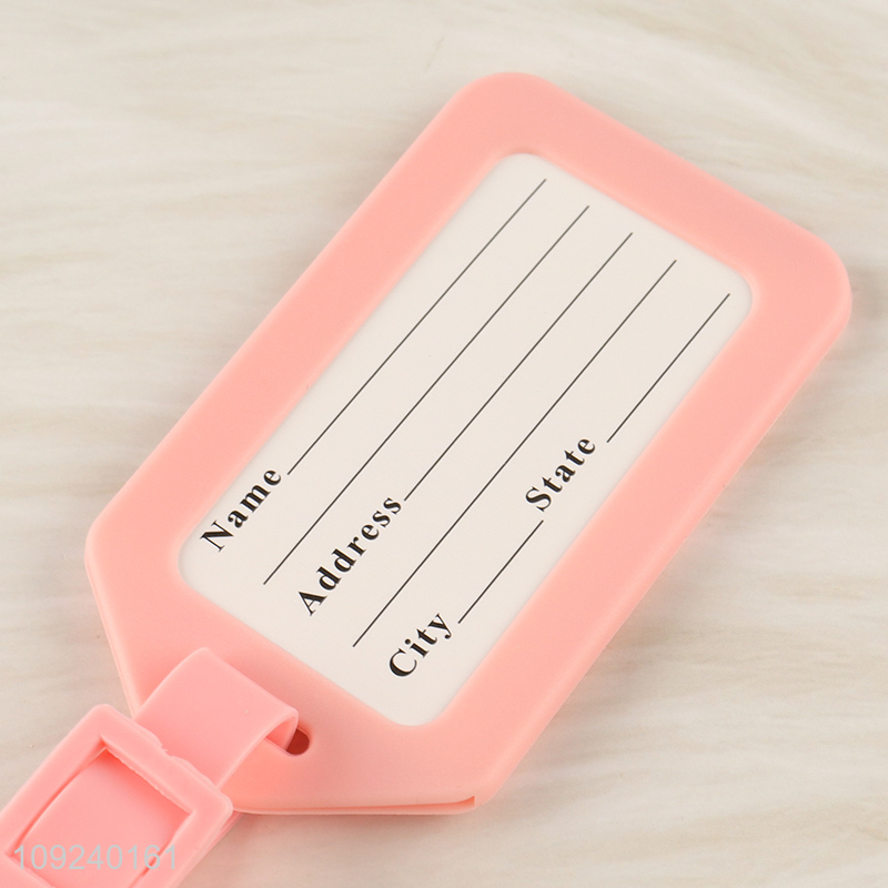 Good quality portable pink luggage tags luggage blank label for sale