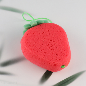 Most popular strawberry shape reusable cleaning sponge kitchen dish washing sponge