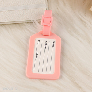 Good quality portable pink luggage tags luggage blank label for sale