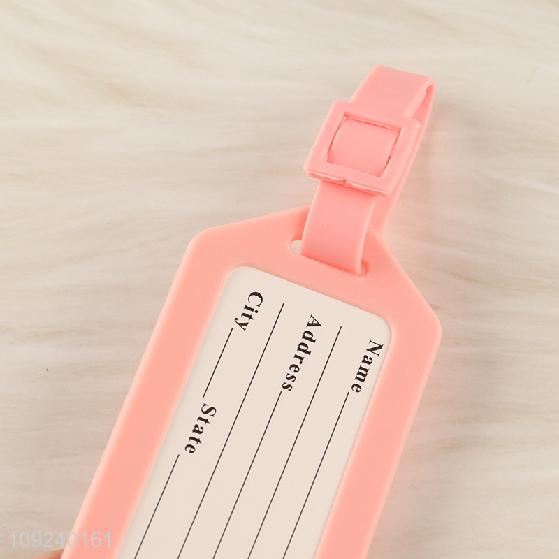 Good quality portable pink luggage tags luggage blank label for sale