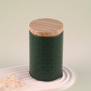 Hot products round sealed metal storage jar tea caddy