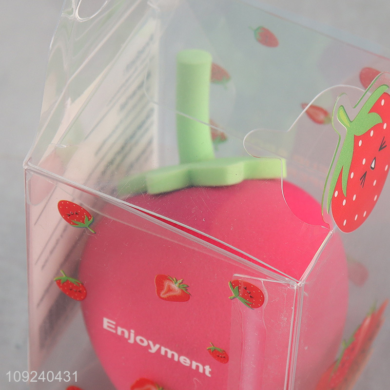 Popular products strawberry shape washable makeup sponge cosmetic puff