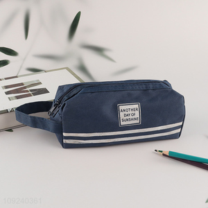 Factory wholesale school students stationery pencil bag with zipper