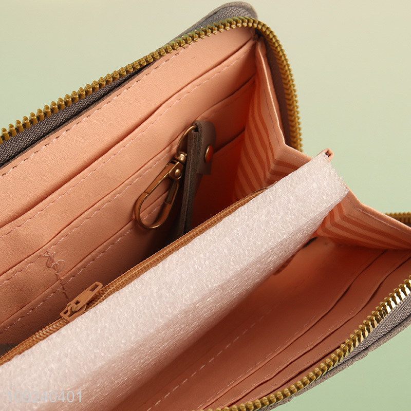 China supplier fashion women long style waterproof wallet for sale