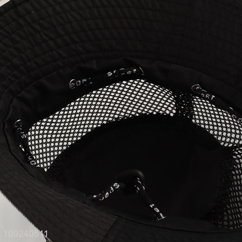 Top quality black fashion summer breathable sun hat fisherman hat for sale