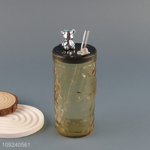 New style unbreakable glass cup water cup drinking cup with lid&straw