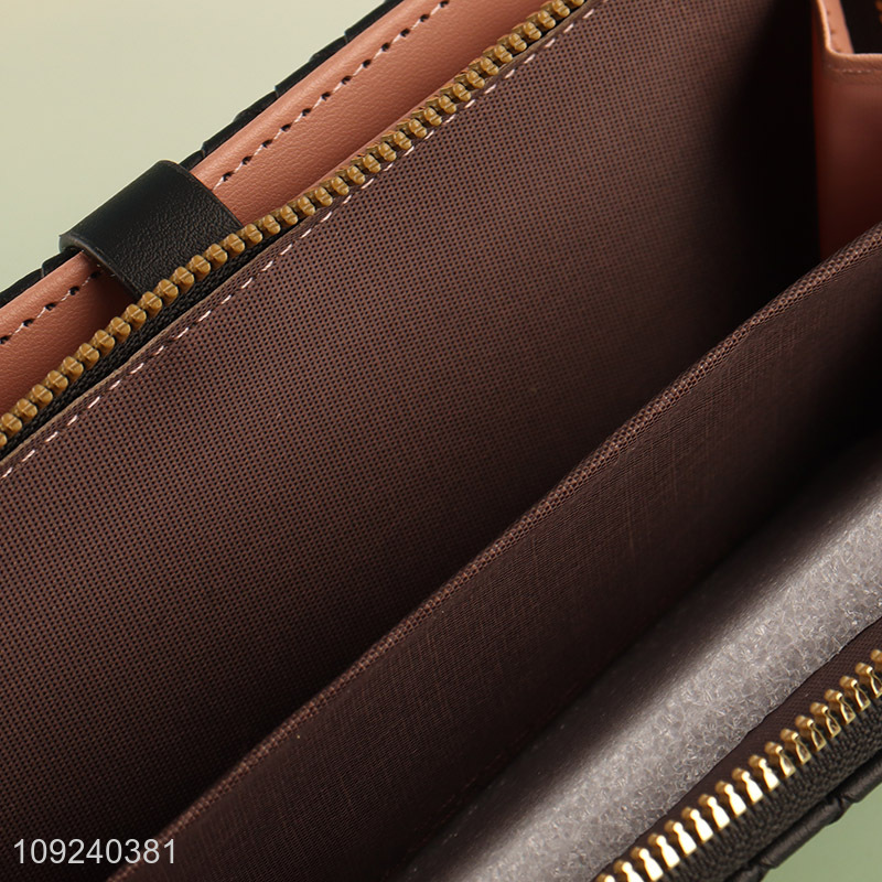 Hot items large capacity black fashion ladies long style wallet